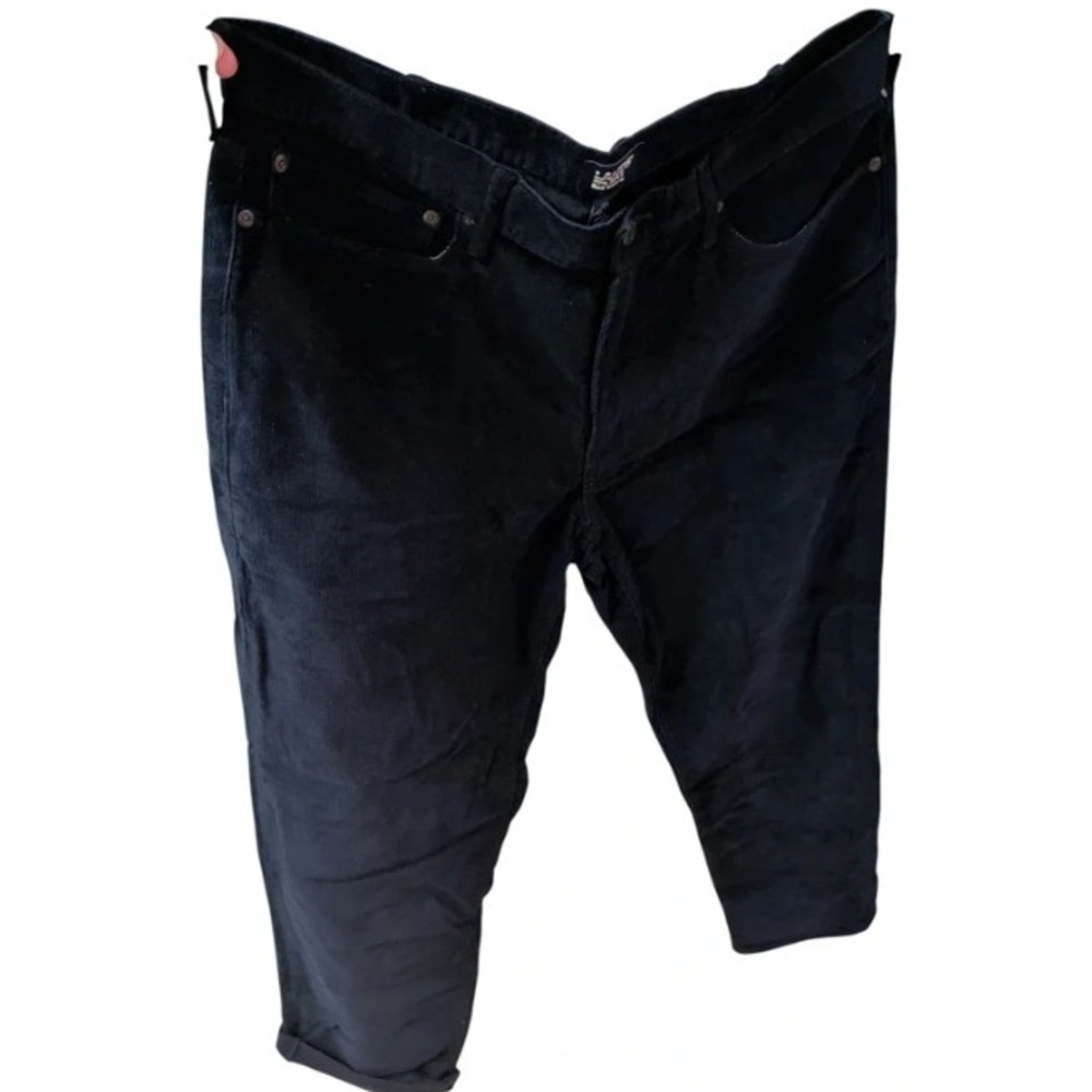 Lands' End Corduroy Pants Mens 38 Navy Blue Traditional Fit Cotton